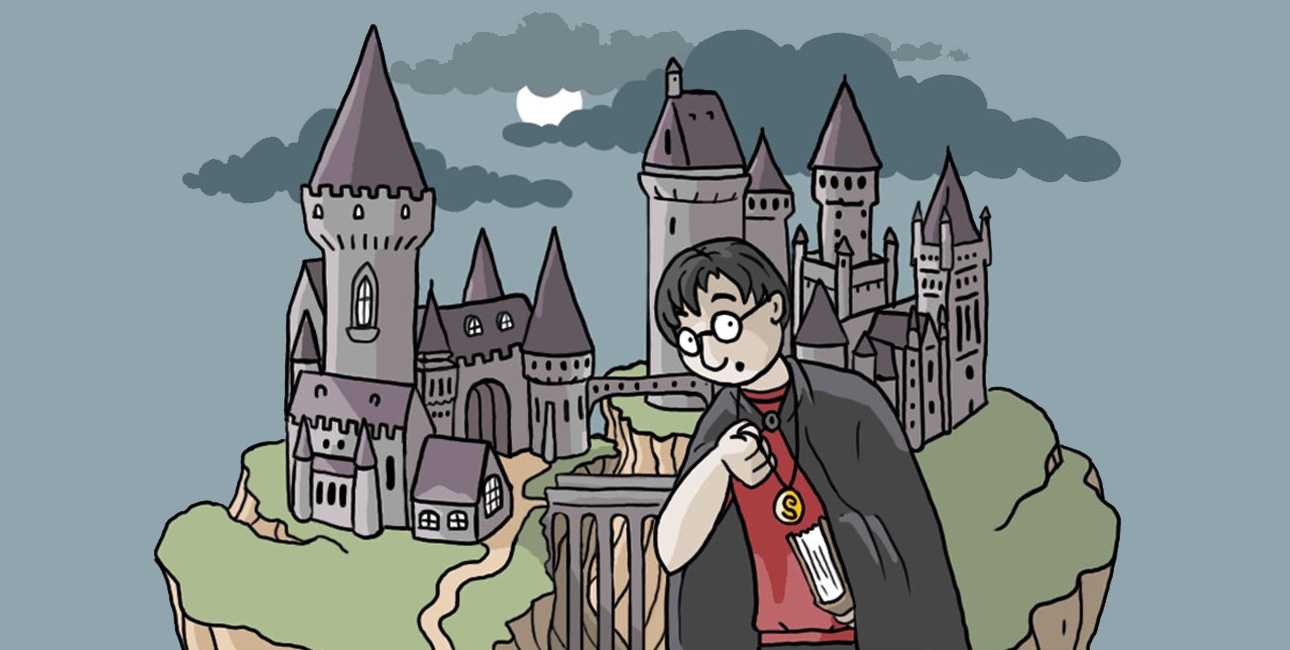 Harry Potter og Hogwarts. Illustreret af Marie Dyekjær Eriksen