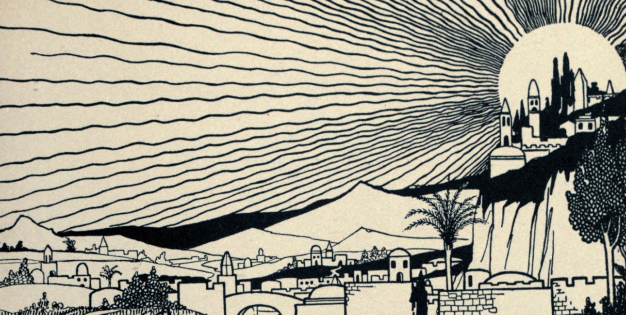 Zion. Illustration af Ephraim Moses Lilien, 1903. Kilde: Wikimedia Commons.