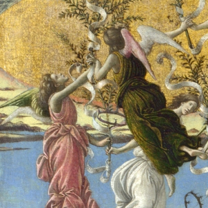 Jesus' fødsel. Maleri af Sandro Botticelli.