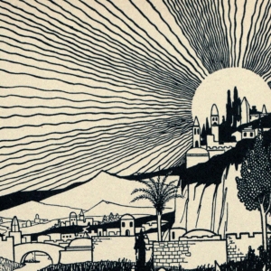 Zion. Illustration af Ephraim Moses Lilien, 1903. Kilde: Wikimedia Commons.