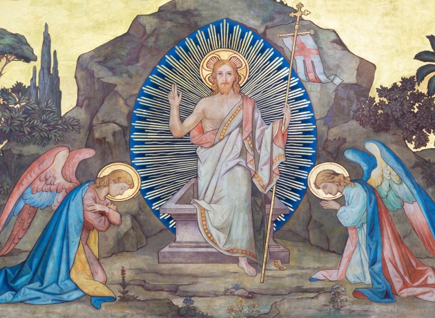 Opstandelsen. Fresco fra Sankt Kyrillos og Methodios kirken i Prag. Sidste halvdel af 1800-tallet. Kilde: Shutterstock.